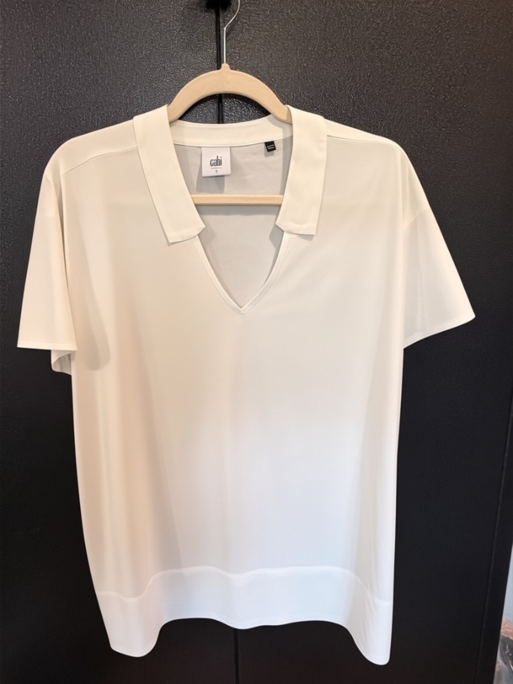 Cabi Classico Top S White/Ivory V-Neck Collared Blouse Lightweight Capsule - Picture 4 of 4